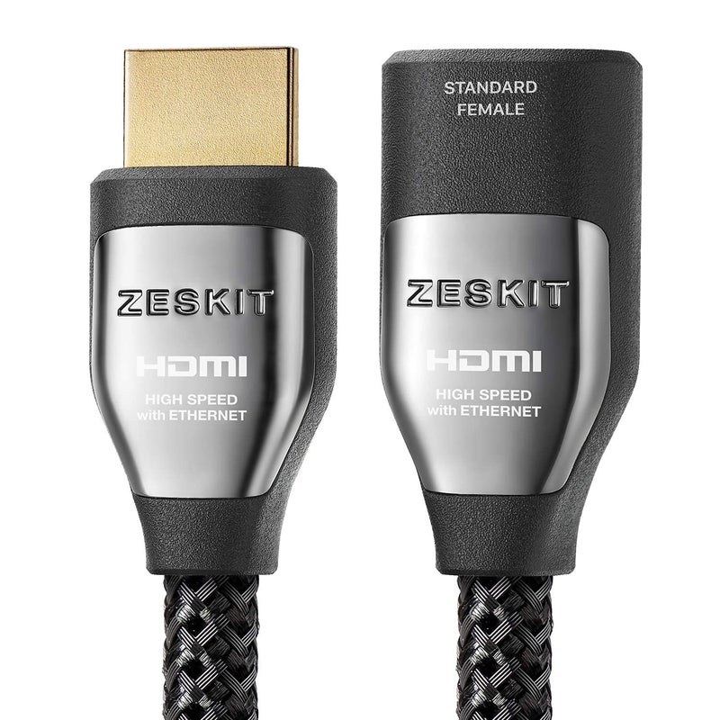 Zeskit Cinema Plus 4K 10ft Male to Female High Speed HDMI Extension Cable 22.28Gbps Compatible with 4K 60Hz Dolby Vision HDR ARC HDCP 2.2 Roku Fire TV Stick Xbox PS4 Pro Apple TV LG Sony Samsung - Image 5